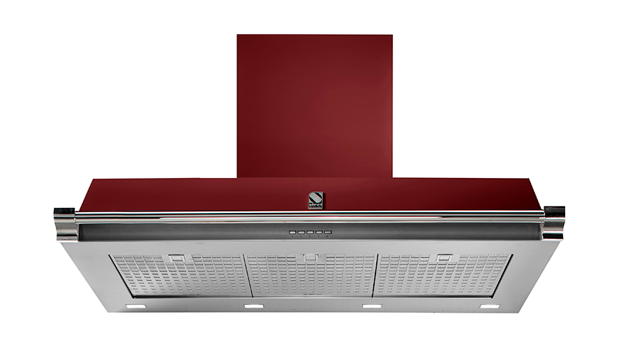 nástenný digestor ASCOT, AKL, š 100 cm v bordovej farbe s chrómovou úchytkou nástenný digestor ASCOT, AKL, š 100 cm v bordovej farbe s chrómovou úchytkou